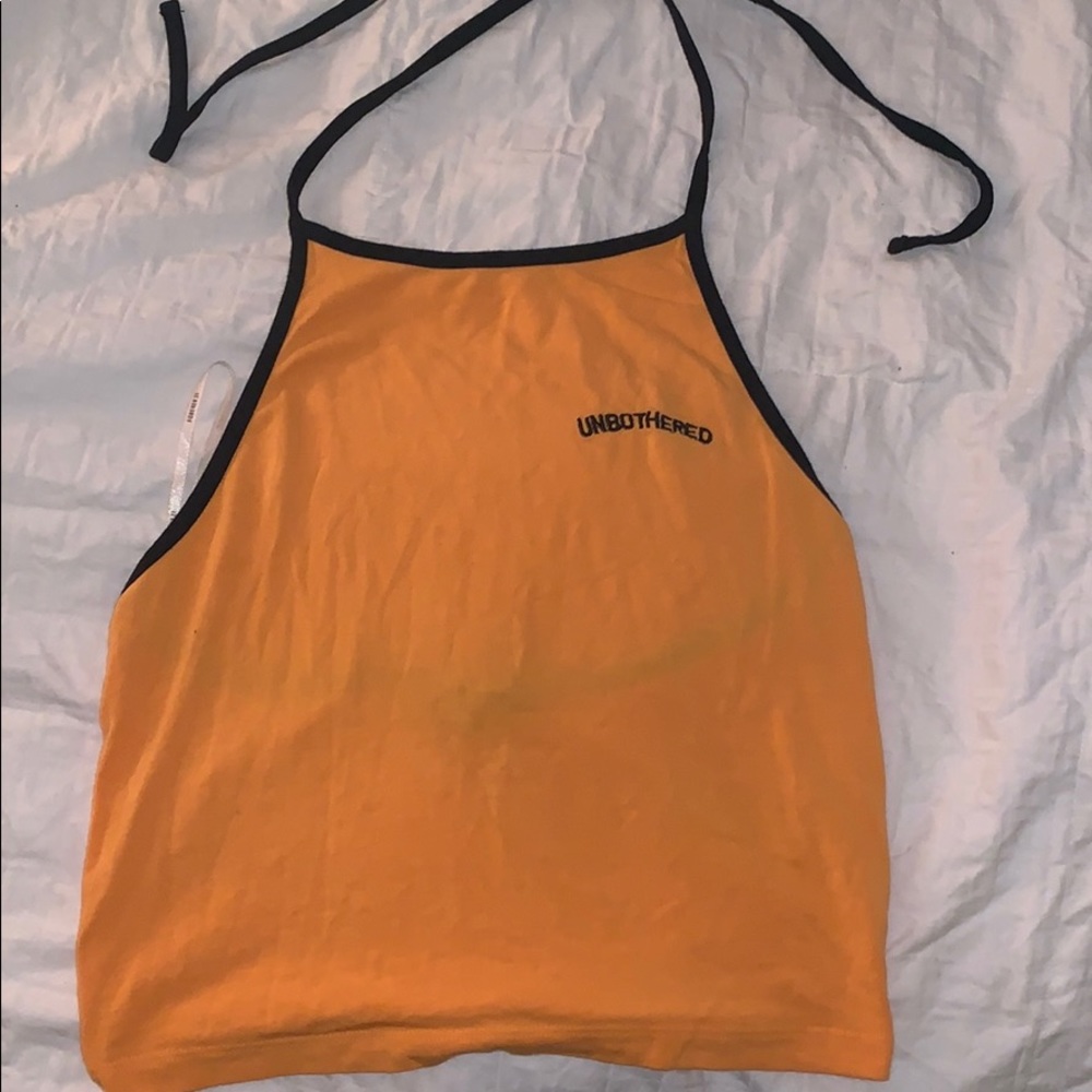 Forever 21 “Unbothered” Halter Top